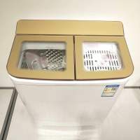 扬子XPB55-2188玫瑰金小型洗衣机洗脱一体双钢桶桶双缸蓝光杀菌婴儿童内衣半全自动家用宿舍,单身贵族洗衣神器