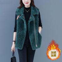 羊羔绒马甲女外套2020新款洋气秋冬外穿加绒加厚皮毛一体坎肩背心