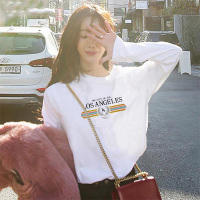 2020秋季新款白色长袖t恤女修身显瘦圆领韩版体恤纯棉内搭打底衫