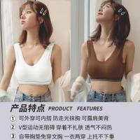 美背吊带无钢圈内衣女运动背心学生初高中裹胸性感防走光聚拢文胸