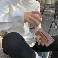 a7seven长袖t恤女春秋打底衫内搭圆领中长款宽松显瘦白色纯棉体恤