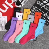 勾勾ins韩版中筒纯色nk长筒袜日系可爱春秋薄款情侣运动袜