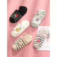 卡通袜子女ins潮夏季薄款短袜可爱日系学生浅口船袜休闲隐形棉袜