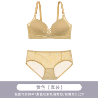 内衣女无钢圈缩胸聚拢bra大胸显小超薄款大码文胸罩无痕透气夏bra