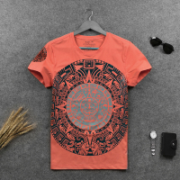 欧洲站男装潮帅气青少年短袖男t恤 2021夏季新款半袖打底衫衣服