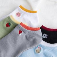 女袜子女短袜浅口纯棉夏季ins潮黑色低帮船袜防滑不掉跟可爱短筒