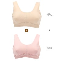 中老年内衣女纯棉布无钢圈无海绵背心套头大码妈妈文胸老人胸罩