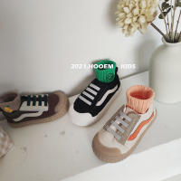 韩国儿童帆布鞋软底男女宝宝魔术贴休闲板鞋透气单鞋幼儿园轻便潮