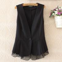 2021新款雪纺马甲女春夏薄款短无袖马夹背心坎肩外套韩版修身显瘦