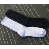 5双 超长款纯棉春夏男士黑白色袜子长筒学院港风绅士商务潮百搭