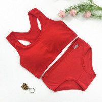 中大童女童小背心发育期本命年内衣大红色高中初中学生少女孩文胸