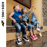 童鞋新款开口笑儿童鞋子男女童鞋宝宝经典帆布鞋透气鞋