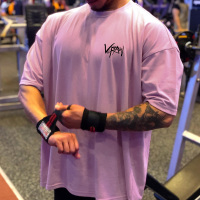 肌肉健身狗兄弟宽松大码t恤半袖运动跑步训练休闲短袖打底衫宽松