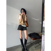 针织马甲背心秋季女秋冬韩版坎肩时尚单排扣设计感外搭毛衣马夹