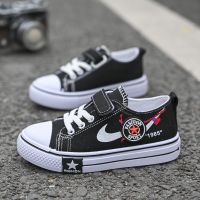 男童鞋子2021新款春秋儿童帆布鞋低帮球鞋板鞋单鞋小白鞋女童小童