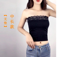 裹胸女抹胸内衣大胸显小聚拢防走光内搭保暖上衣一体加绒吊带背心