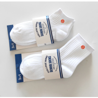 儿童运动袜子纯棉春夏季薄款男女中大童短袜透气学生白色中筒袜