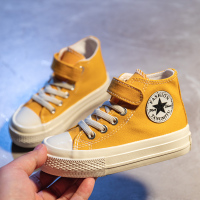 儿童高帮帆布鞋2021年新款春秋女童球鞋男童布鞋子中大童小童板鞋