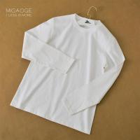 纯棉重磅厚款长袖宽松直筒打底衫不透男女款t恤