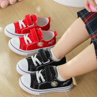 儿童帆布鞋女童幼儿园室内鞋男童小白鞋宝宝板鞋一脚蹬软底布鞋秋