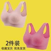 中年妈妈文胸带胸垫棉质背心中年妇女聚拢无钢圈加大码内衣女胸罩