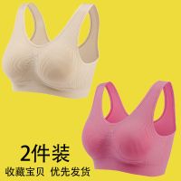 中年妈妈文胸带胸垫棉质背心中年妇女聚拢无钢圈加大码内衣女胸罩