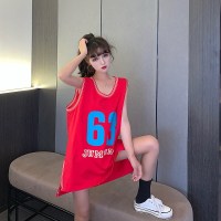 泫雅吊带坎肩运动背心无袖t恤女夏季外穿篮球服宽松bf风上衣ins潮