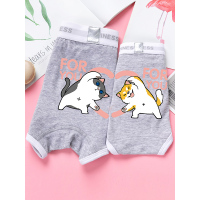 可爱情侣内裤纯棉双人套装卡通网红表白礼物男士平角裤女士三角