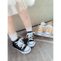 2021春季新款女童鞋子潮儿童高帮休闲宝宝帆布鞋童鞋