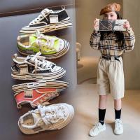 女童帆布鞋2021春季新款儿童板鞋男童韩版百搭小学生休闲鞋