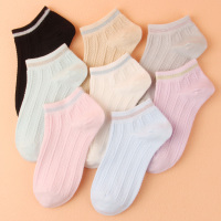 袜子女船袜纯棉浅口低帮春夏薄款短袜女休闲棉袜淡彩纯色日系可爱