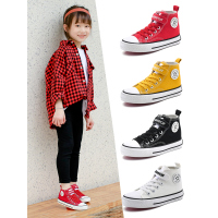 童鞋高帮儿童帆布鞋女童鞋子2021春季新款中大童板鞋男童布鞋