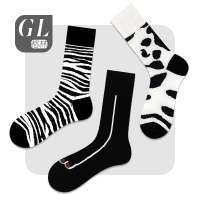 4双装袜子女中筒袜ins潮滑板运动袜全棉堆堆袜学院风纯棉情侣长袜