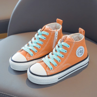 童鞋2021春季儿童帆布鞋男女童鞋子韩版高帮系带经典布鞋