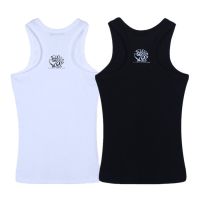 夏季男纯棉背心2件运动工字印花背心男青年修身打底