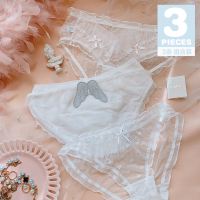 3条装日系蕾丝少女可爱性感甜美日系女士内裤透气低腰网纱短裤女