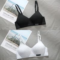 韩版纯棉内衣少女学生无钢圈ab杯文胸罩内衣女薄款聚拢防走光