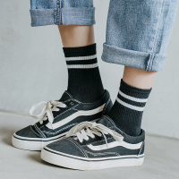 黑色袜子女中筒袜ins潮夏天薄款日系纯棉短筒袜韩国学生可爱短袜