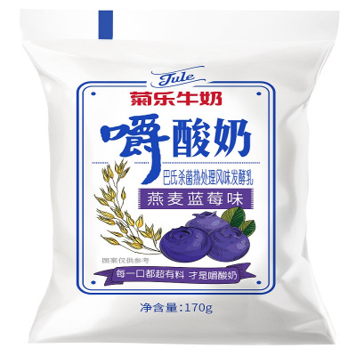菊乐嚼酸奶燕麦蓝莓味170g