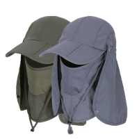 遮阳帽夏季男士钓鱼帽户外骑车防晒帽子遮脸渔夫帽太阳帽