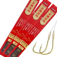 金袖鱼钩绑好防缠绕子线双钩套装成品袖钩钓鱼台钓鲫鱼钩全套组合