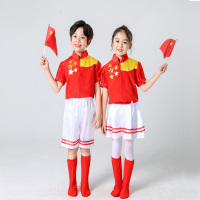 六一儿童五星红旗演出服装闪闪红星男女孩舞蹈合唱诗歌朗诵表演服