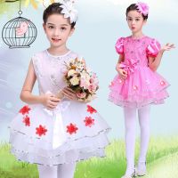 六一儿童演出服茉莉花女公主蓬蓬礼服中小学大合唱舞蹈服演出服饰