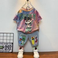 男童夏装套装表演服2021新款儿童夏季中小童宝宝哪吒短袖两件套潮