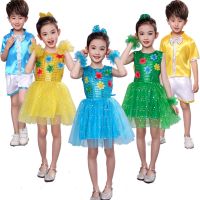 六一儿童节演出服亮片男童女童纱裙蓬蓬裙舞蹈服