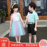 六一儿童合唱演出服女公主蓬蓬裙幼儿园合唱团朗诵舞蹈表演服装男