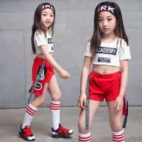 儿童演出服套装女童爵士舞蹈服夏季露脐少儿街舞时装秀走秀服装潮