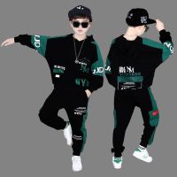 男童秋装套装2020新款儿童连帽撞色卫衣工装裤两件套中大童长袖潮