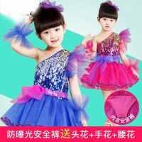 新款六一节儿童舞蹈服纱裙蓬蓬裙演出服女童表演服幼儿园合唱服