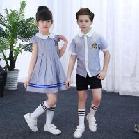 班服夏儿童短袖学院英伦风毕业照演出服装中小学生校服幼儿园园服